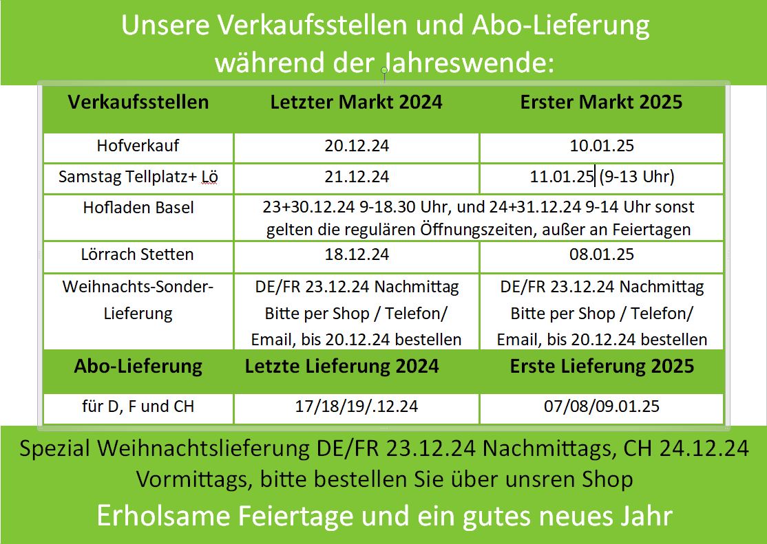 Jahreswechsel / Jahresbrief